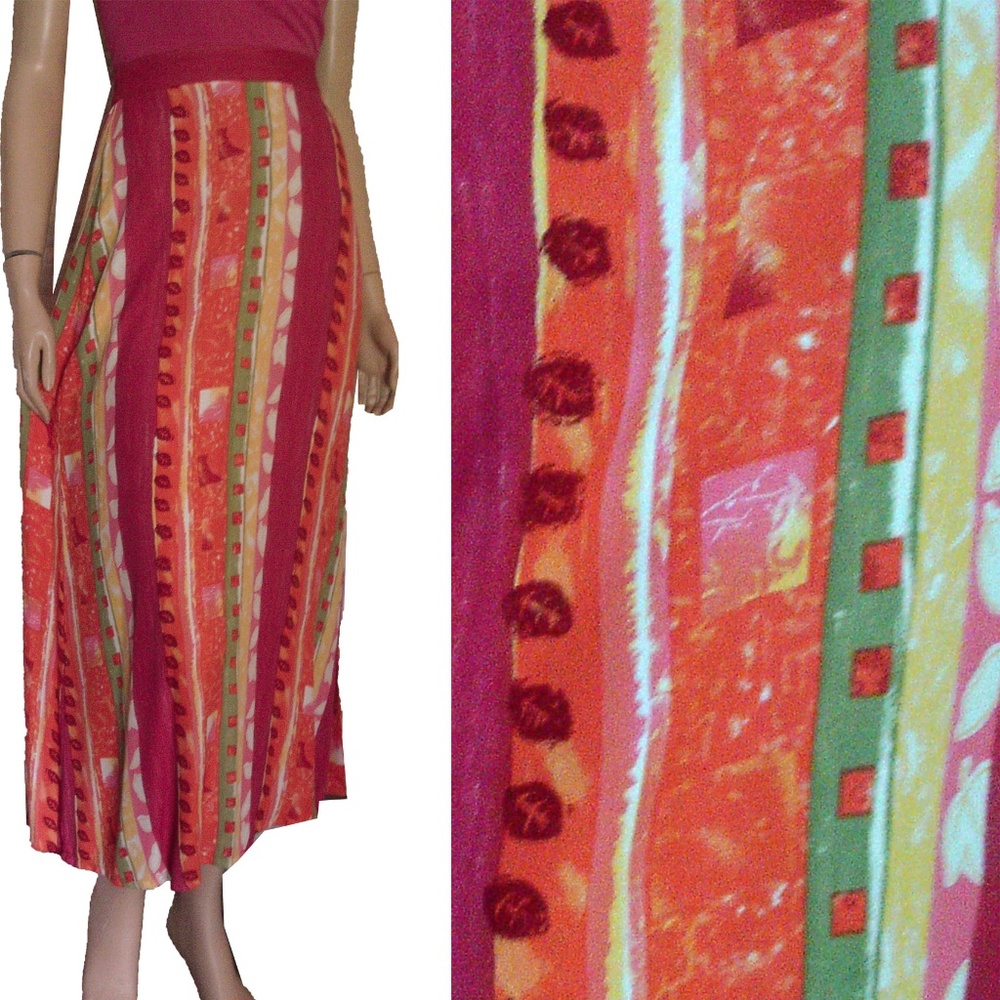 New BOLD COLORFUL FIESTA MAXI-SKIRT 4
